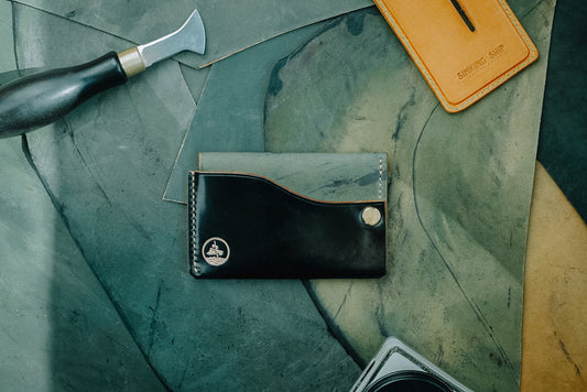 The Hinge - Black Horween Shell & Reversed Black