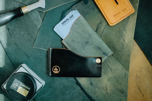The Hinge - Black Horween Shell & Reversed Black